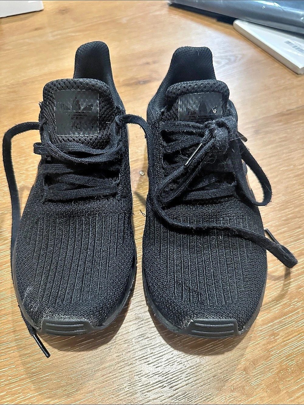 adidas Swift Run Black & White Athletic Sneakers